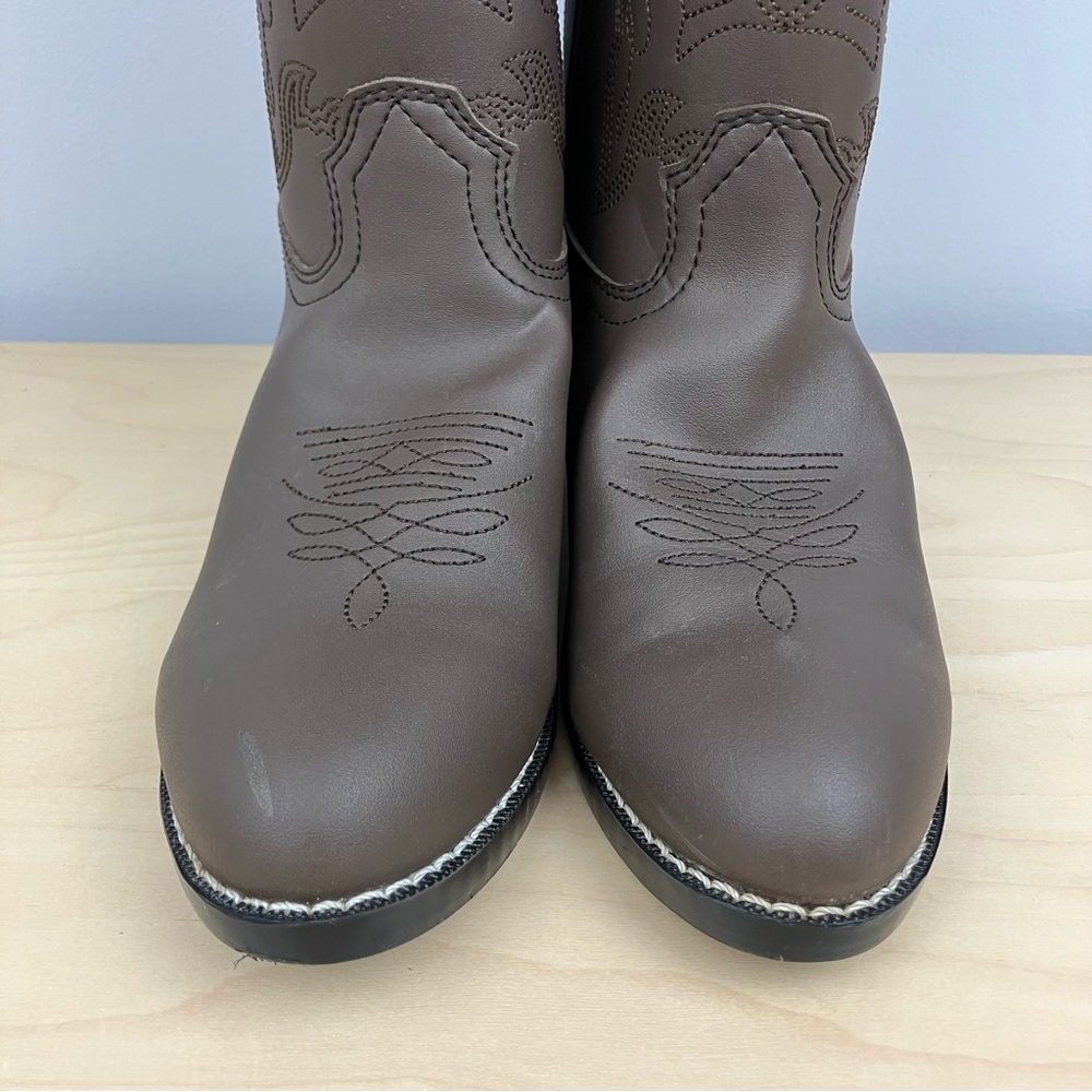 Durango Kids Size 3.0 D Distress Brown Western Cowboy Boots Pull On - Picture 5 of 13
